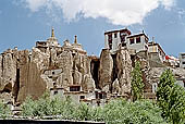 Ladakh - Lamayuru Gompa built on a mountain spur